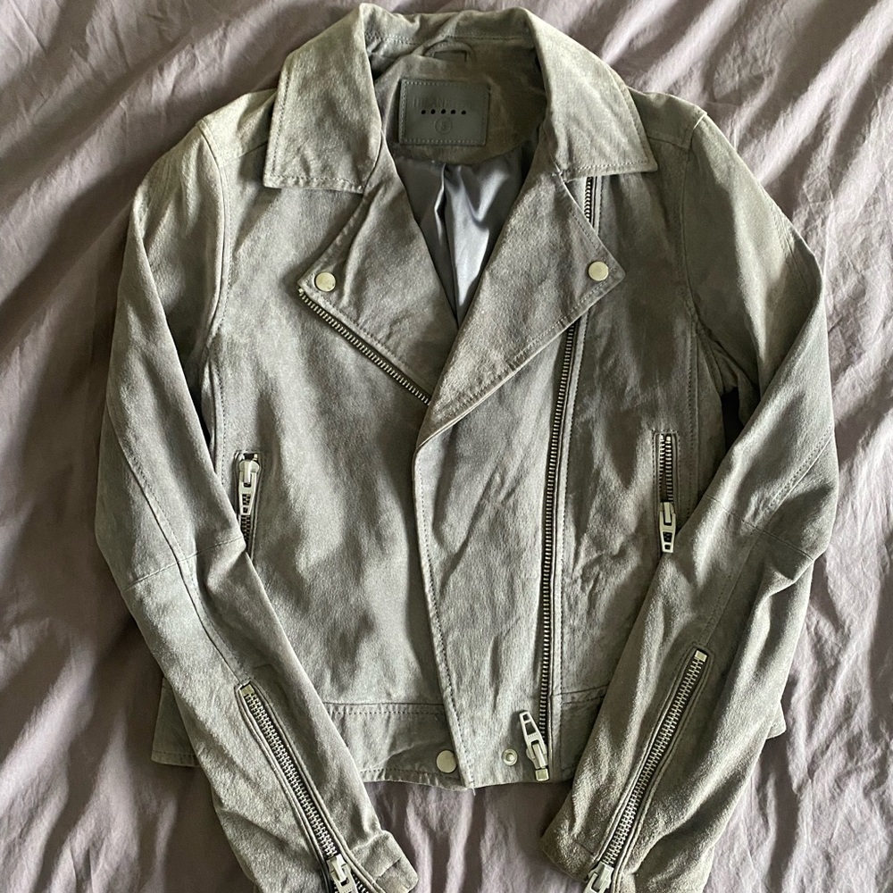 Blank NYC grey suede jacket size small